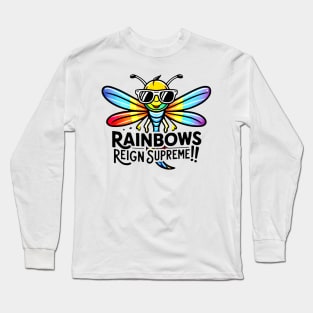Rainbow Reigns Supreme: A Colorful Celebration of Pride and Diversity Long Sleeve T-Shirt